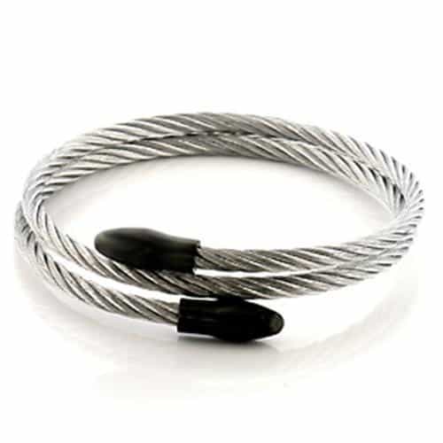 Lo328 - Stainless Steel Bangle With No Stone - 8In
