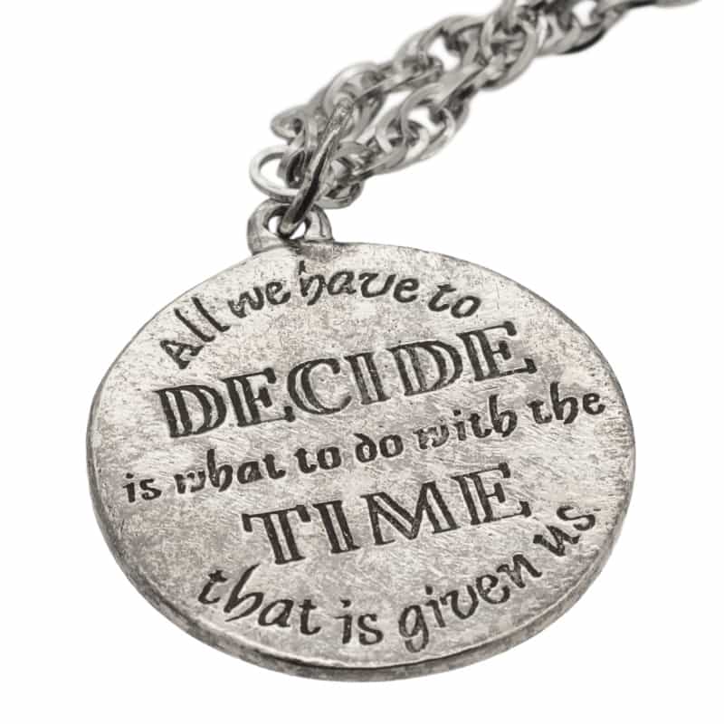 Wisdom Of Gandalf™ Pendant - Silver - 24" Stainless Steel Rope Chain