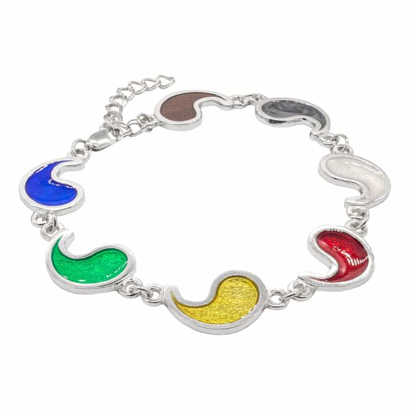 Flame Of Tar Valon Ajah Bracelet - Enameled Sterling Silver