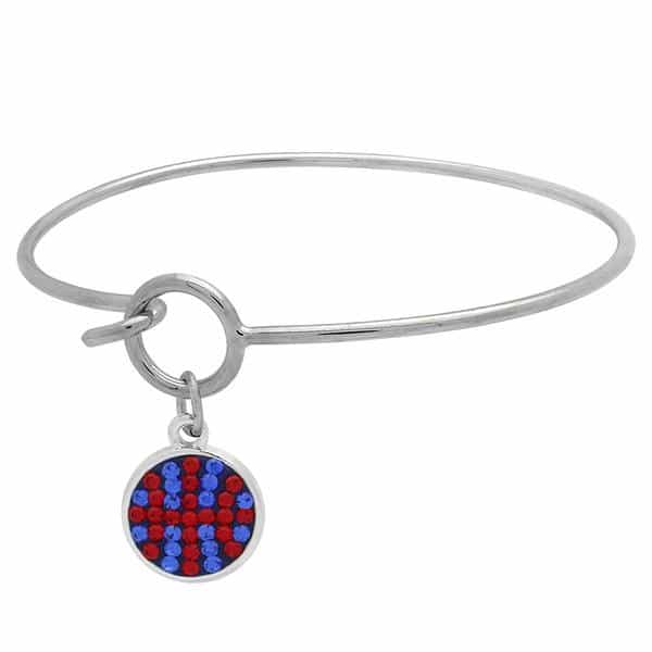 Game Time Bling Basketball Dangle Bracelet - Sapphire/Light Siam
