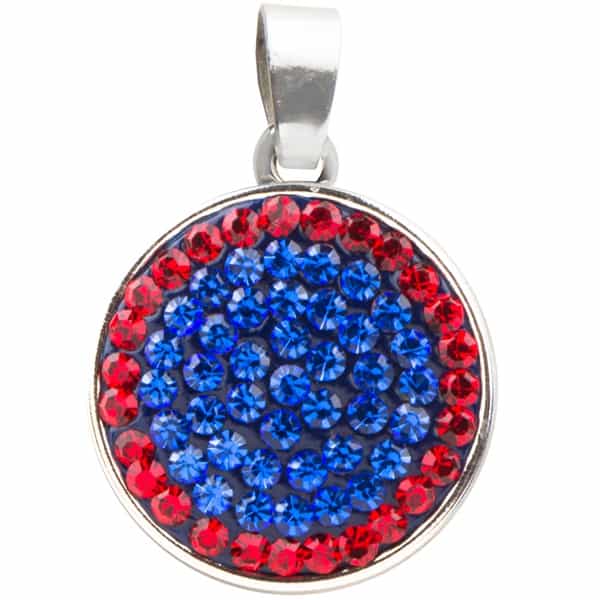 Classic Snap Pendant - Sapphire/Light Siam (Periwinkle/Red)