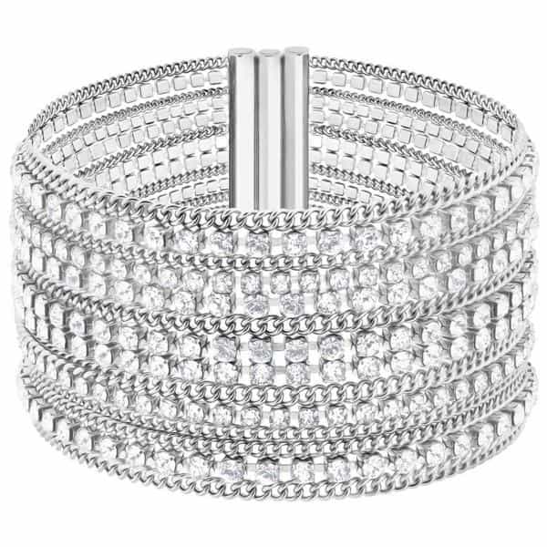 Swarovski Collections Fit Bracelet, White, Stainless Steel