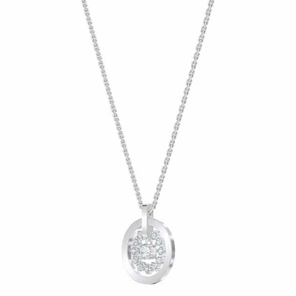Swarovski Collections Further Necklace, White, Rhodium Plated