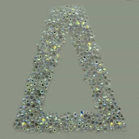 Dreamtime Crystal Sticker Greek Letter Delta, 25Mm Height