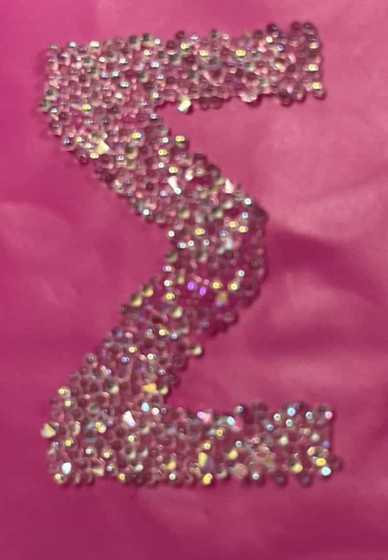 Dreamtime Crystal Sticker Greek Letter Sigma , 25Mm Height
