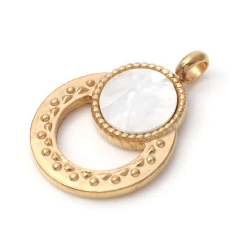 1 Piece Eco-Friendly Pvd Vacuum Plating 304 Stainless Steel Galaxy Charms Gold Plated Yellow Star Enamel 28Mm X 18Mm