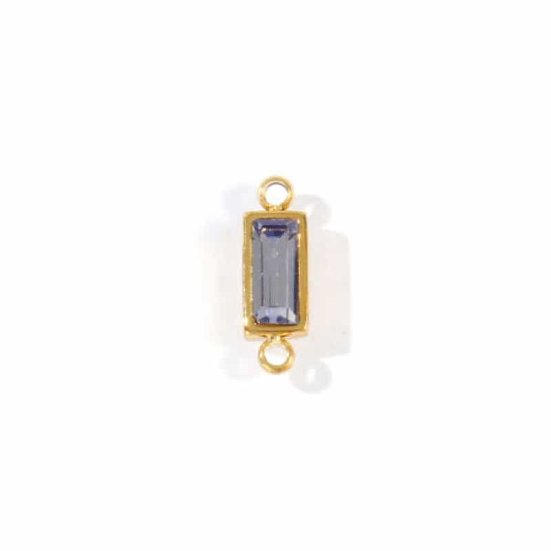 1 Piece Eco-Friendly Pvd Waterproof Anti-Tarnish Hypoallergenic 304 Stainless Steel Birthstone Connectors Charms Pendants K Real Gold Plated Rectangle January Wine Red Rhinestone 13.5Mm X 4Mm