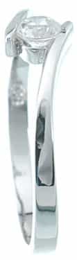 925 Sterling Silver Platinum Finish Brilliant Fashion Ring