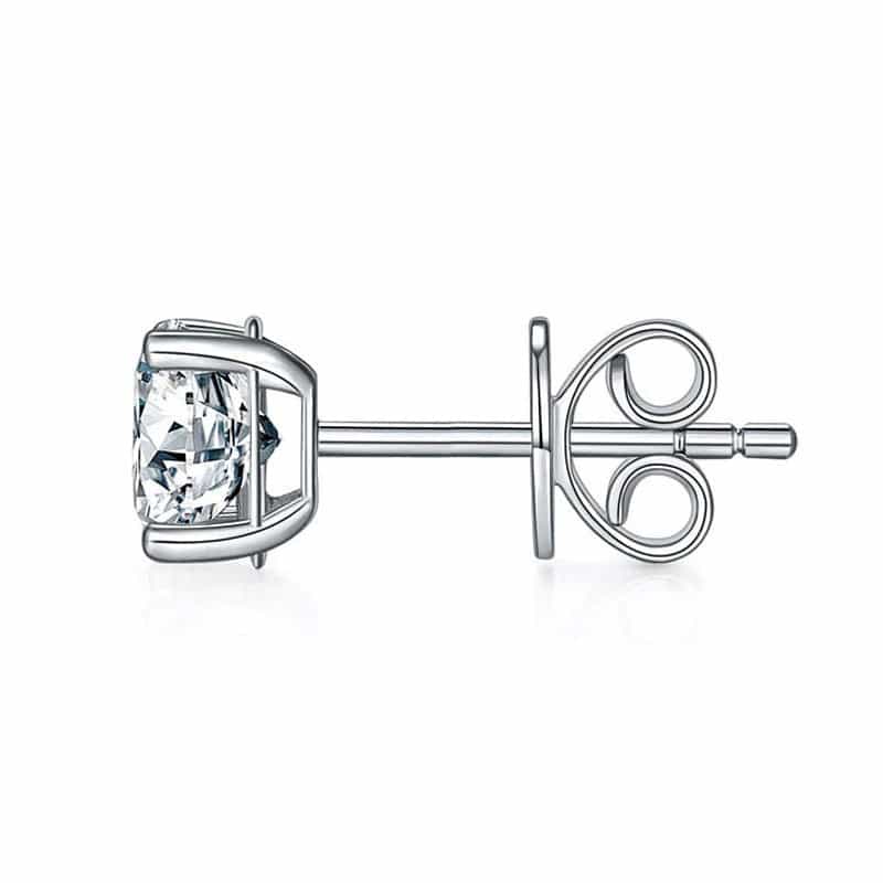 1 Carat Lab Grown Diamond Earrings (1 Piece) Unisex White Gold _1