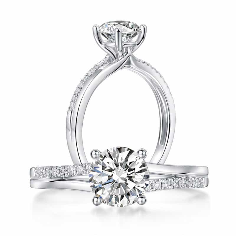 1 Carat Lab Grown Diamond Ring White Gold