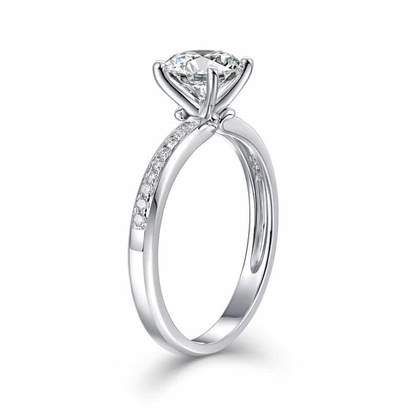 1 Carat Lab Grown Diamond Ring White Gold