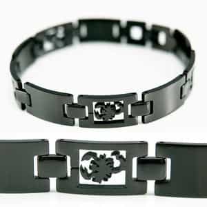 Black Scorpion Stainless Steel Links Mens Bracelet
