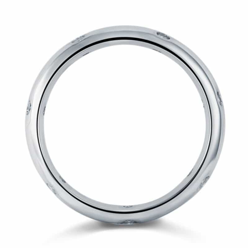 Simulated Diamond Wedding Band Solid Sterling 925 Silver Ring Xfr8060