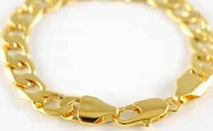 9" X Mm Hip Hop Biker Mens Gold Plated Chain Curb Link Mens Bracelet