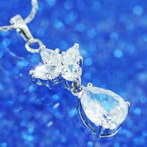3.5 Carat Created Diamond Pendant Necklace
