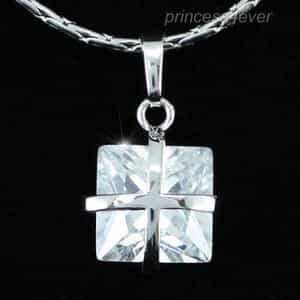 3.5 Carat Princess Cut Created Diamond Pendant & Necklace