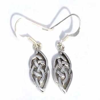 Sterling Silver Celtic Tear Dangle Earring