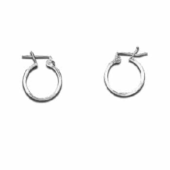 Sterling Silver Tubular 16Mm Pin Catch Earring Hoops 2Mm Thick