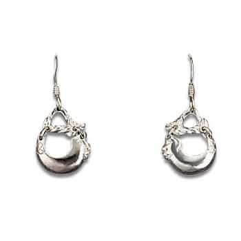 Sterling Silver Fishing Dangle Earrings