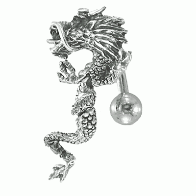 Banana Cz Movable Dragon 14G / 10Mm-Lg / 5Mm Ball