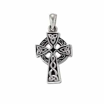 Sterling Silver Oxidized Celtic Cross Pendant
