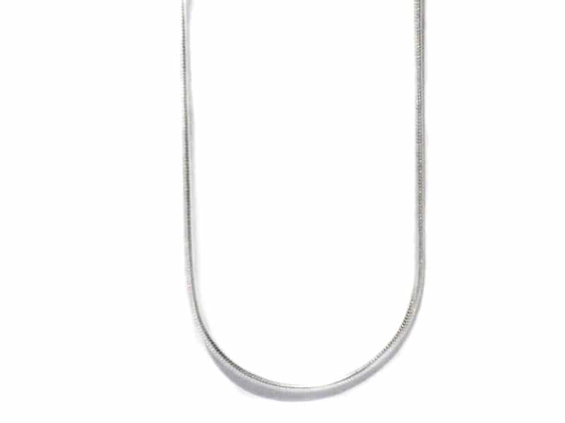 Sterling Silve 18 Inch 1 Mm Round Snake Neck Chain