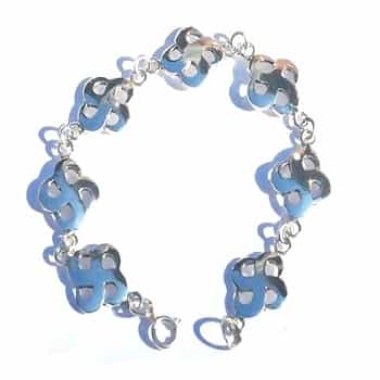 Sterling Silver 925 7 1/4 Inch Celtic Knot Bracelet