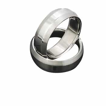 Men's 316L Stainless Steel Angular Edged 7 Mm Band Ring