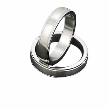 Men's 316L Stainless Steel Texture 5 Mm Band Ring