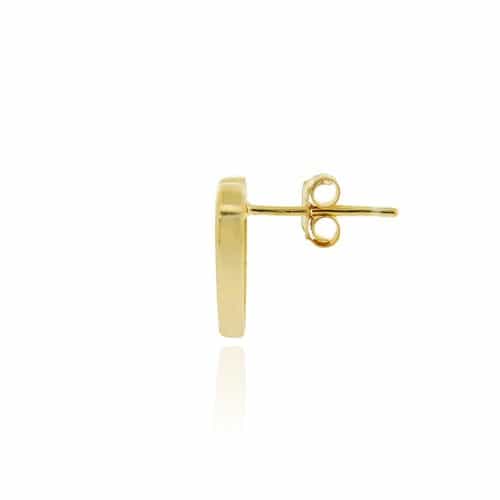 18K Gold Over Sterling Silver Cz Micro Pave Heart Earrings