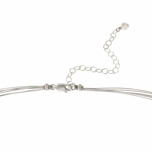 Sterling Silver Freshwater Cultured White And Peacock Pearls & Beads 3-Row Graduating Necklace