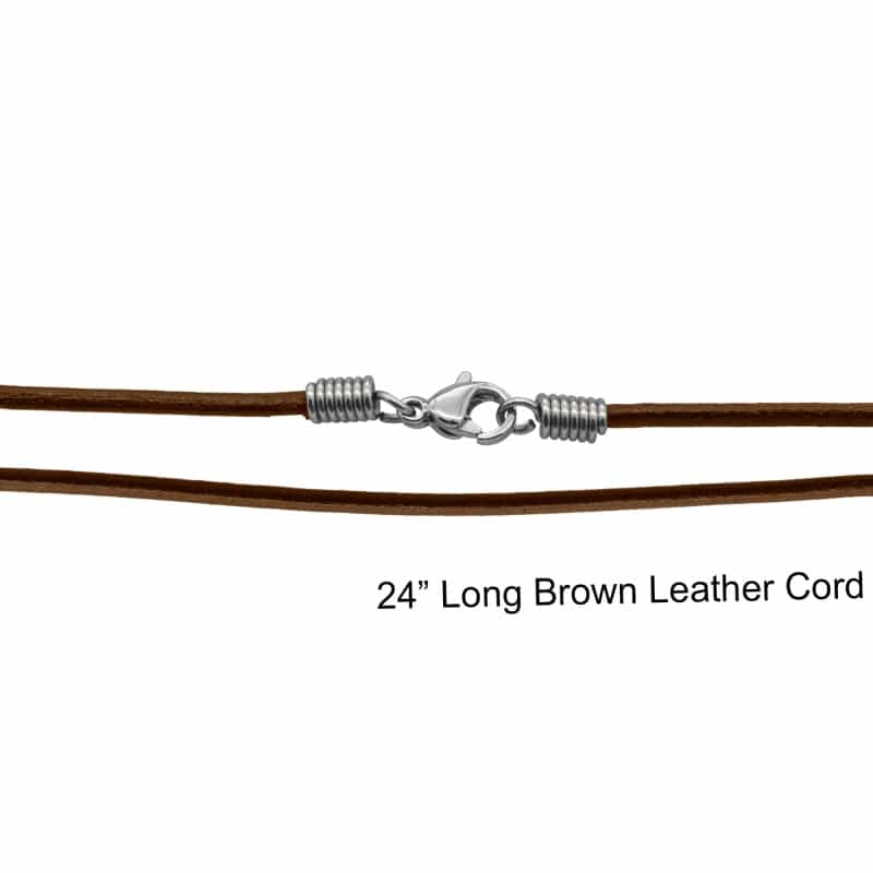 24" Brown Leather Cord