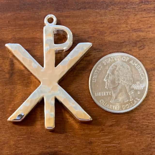 Large Chi Rho Pendant - Sterling Silver