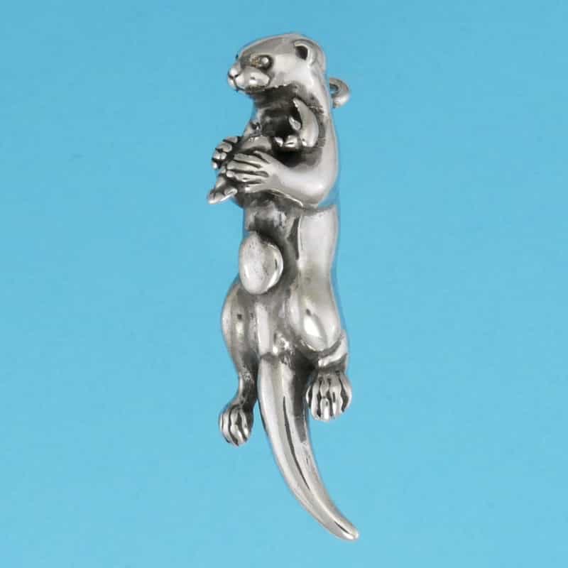 Sea Otter Pendant - Sterling Silver