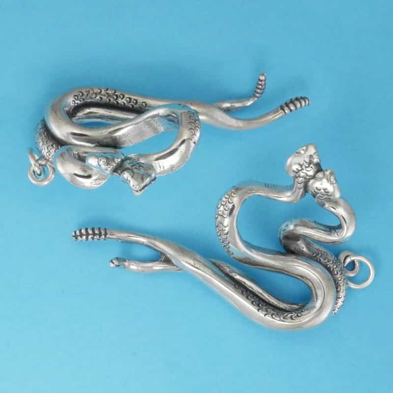 Rattlesnakes Pendant - Sterling Silver