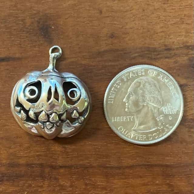 Jack O' Lantern Pendant - Sterling Silver