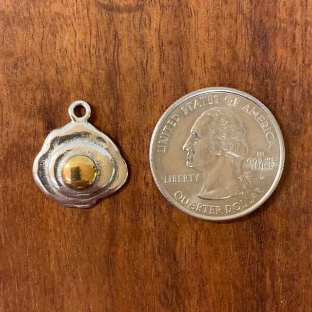 Fried Egg Charm - Sterling Silver