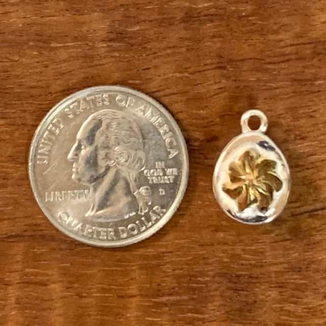 Deviled Egg Charm - Sterling Silver