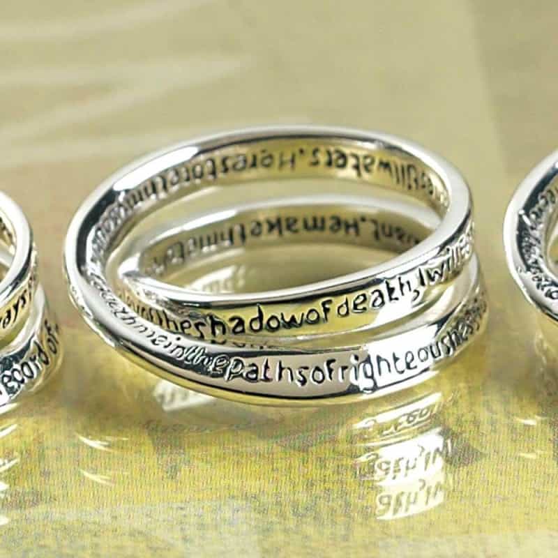 Ring Ps 23 Dbl Mob Sil Plt Sz 8 Carded