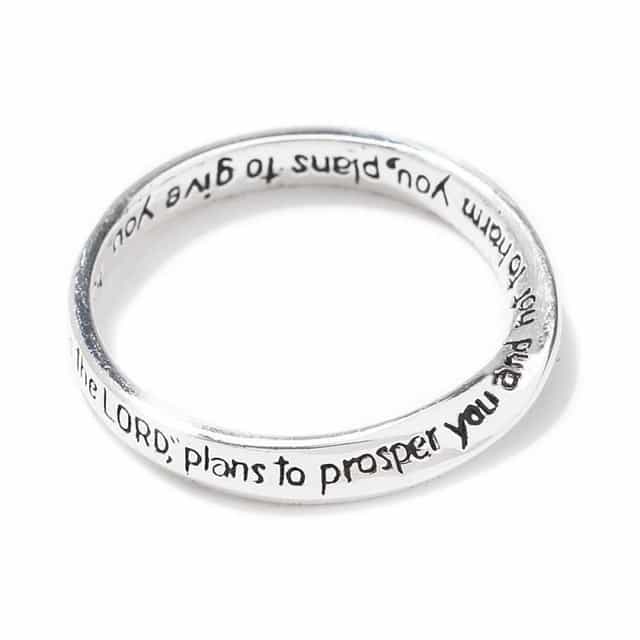 Ring Jer 29:11 Mobius Sil Plt Size 9