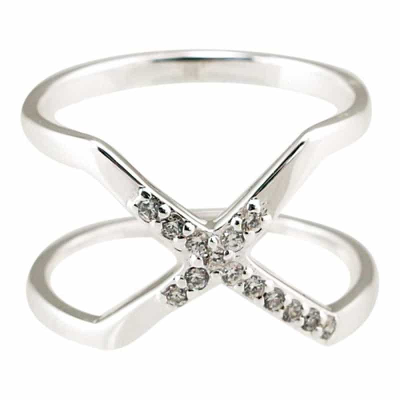 Ring Eternity Cz Stns Sil Plt Size 6