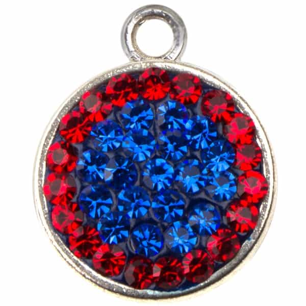 Game Time Bling Circular Dangle - Sapphire/Light Siam (Periwinkle/Red)