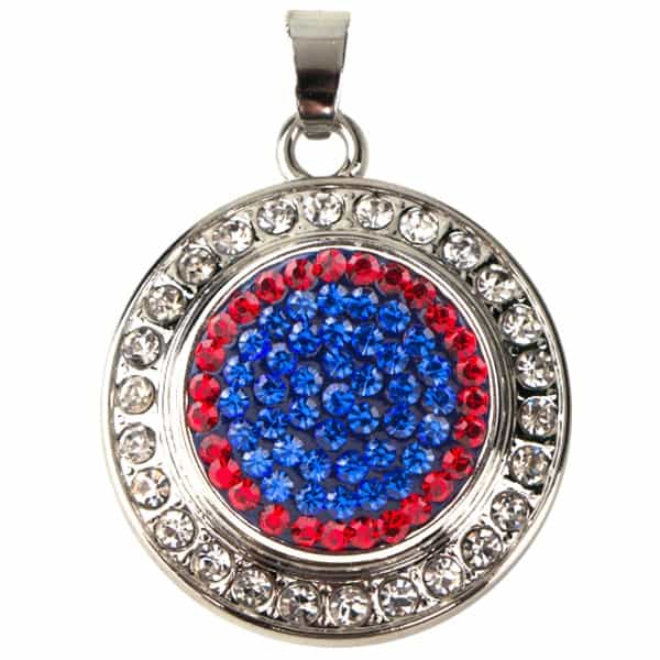 Fancy Snap Pendant - Sapphire/Light Siam (Periwinkle/Red)