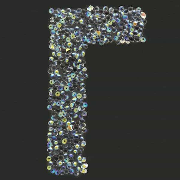 Dreamtime Crystal Sticker Greek Letter Gamma, 25Mm Height