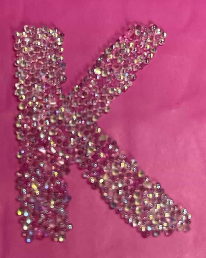 Dreamtime Crystal Sticker Greek Letter Kappa , 25Mm Height