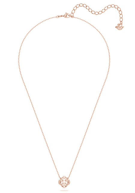 Swarovski Sparkling Dance Necklace White, Rose Gold-Tone Plated