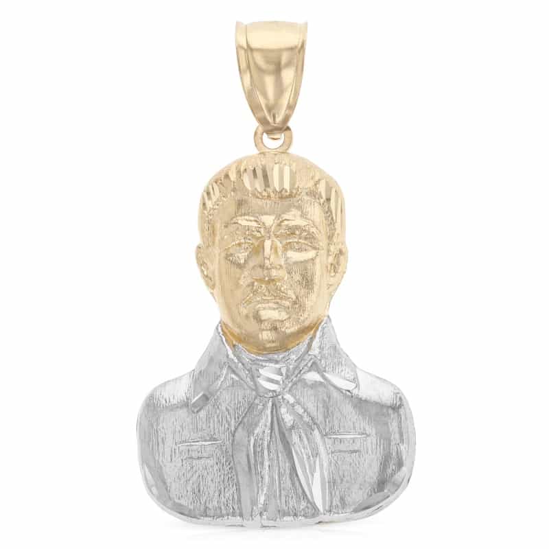 14K Gold Malverde Sinaloa Charm Pendant