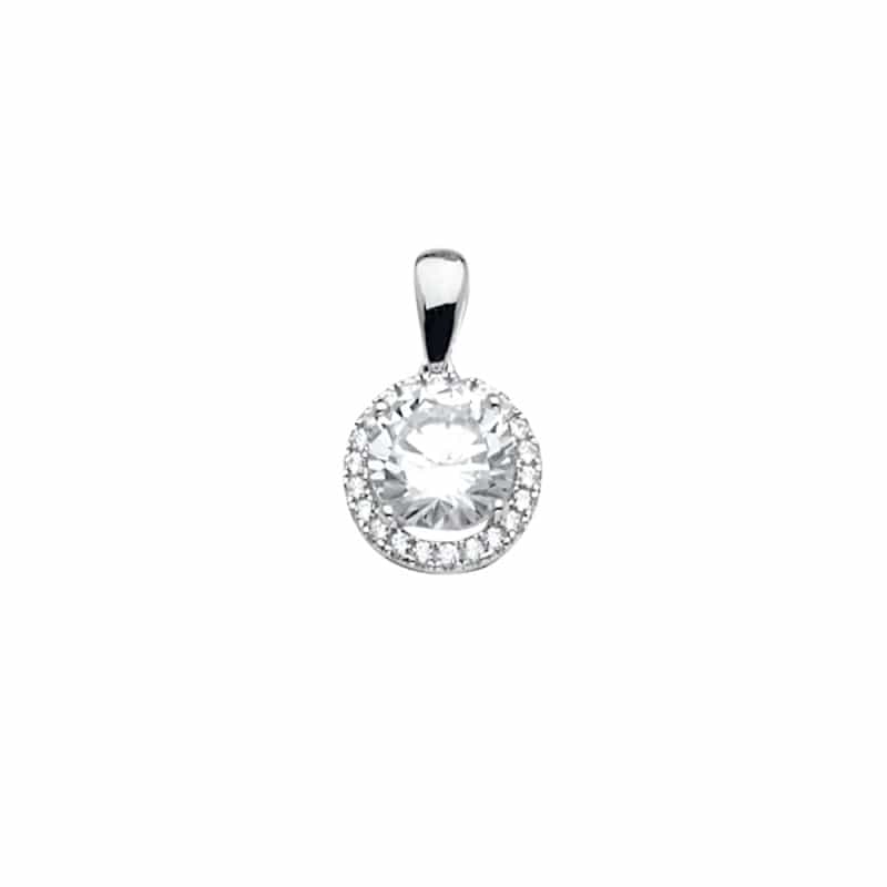 14K Gold Cz Birthstone Charm Pendant