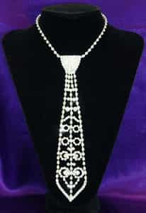 Bridal Prom Crystal Rhinestone Necktie Necklace