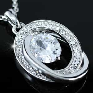 5 Carat Created Diamond Pendant Necklace